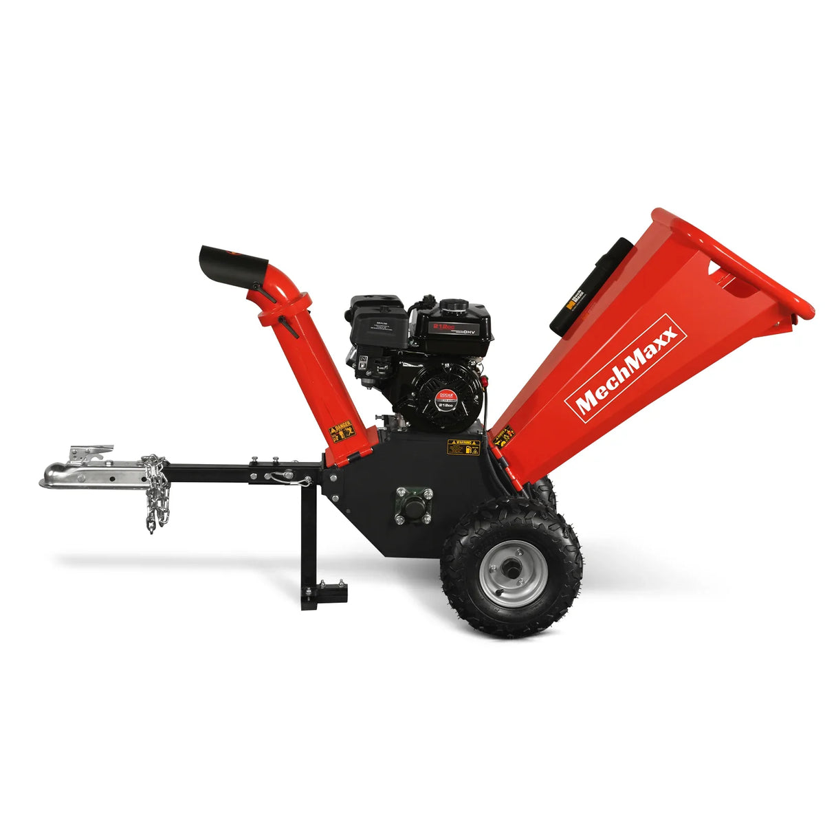 MechMaxx 4 inch DUCAR 212cc 7hp Gas Engine Powered Wood Chipper with Towbar, GS650