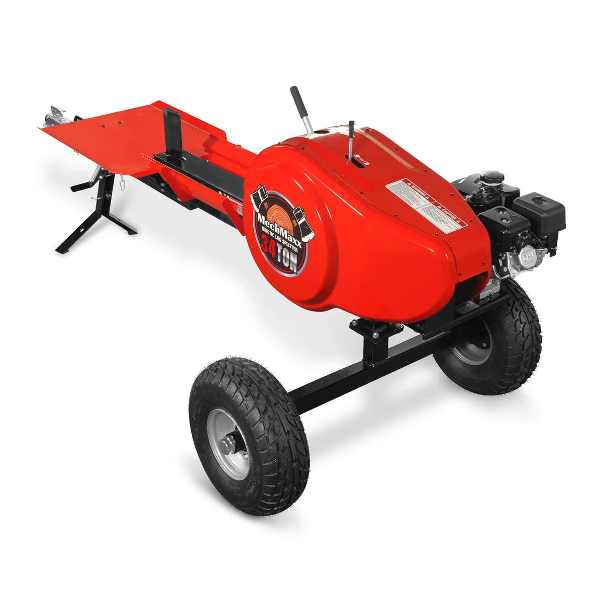 MechMaxx 34 Ton Kinetic Fast Log Splitter, 7 HP Ducar Gasoline Engine, 28" Log Diameter Capacity, 3-Sec Cycle Time, KT34