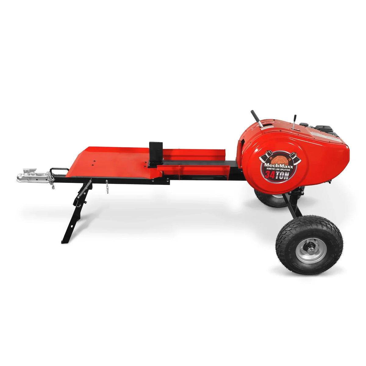 MechMaxx 34 Ton Kinetic Fast Log Splitter, 7 HP Ducar Gasoline Engine, 28" Log Diameter Capacity, 3-Sec Cycle Time, KT34