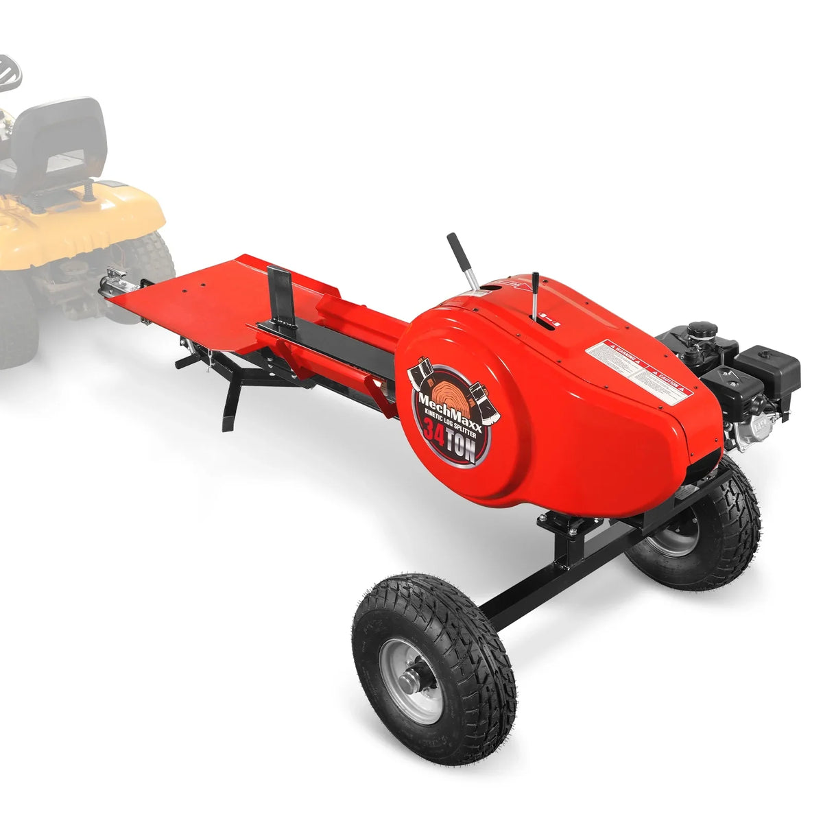 MechMaxx 34 Ton Kinetic Fast Log Splitter, 7 HP Ducar Gasoline Engine, 28" Log Diameter Capacity, 3-Sec Cycle Time, KT34