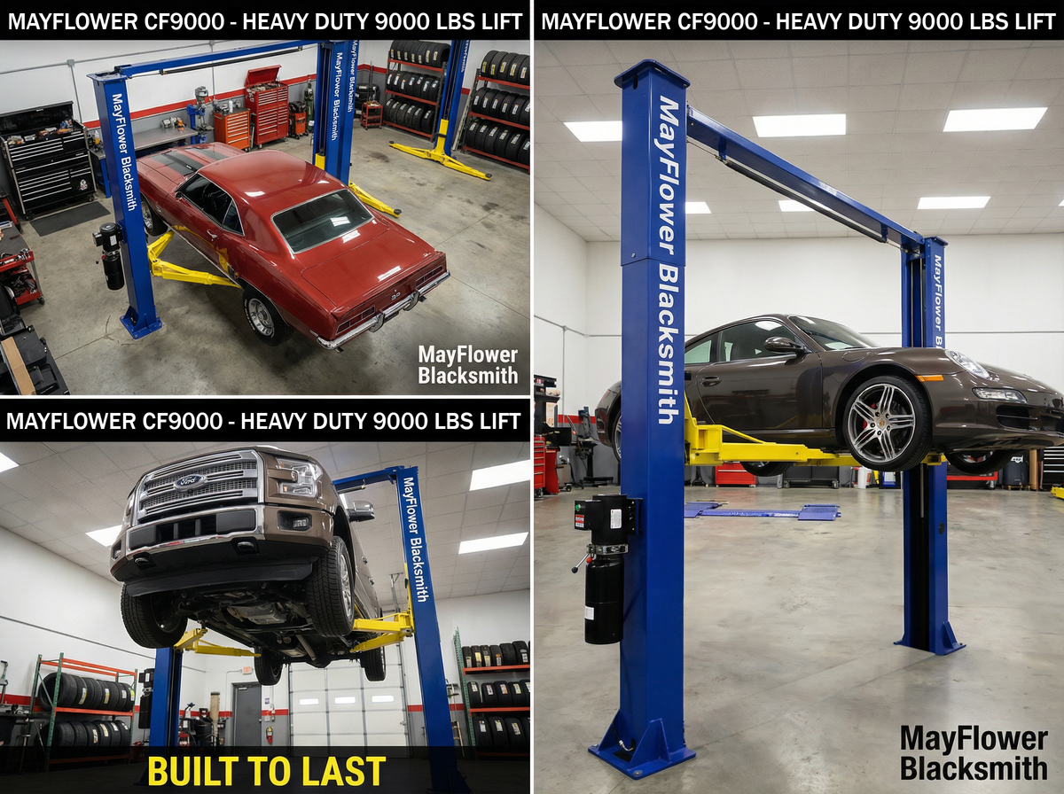 Mayflower Blacksmith Heavy Duty Clear Floor Two Post Lift Car lift CF 9000 lbs