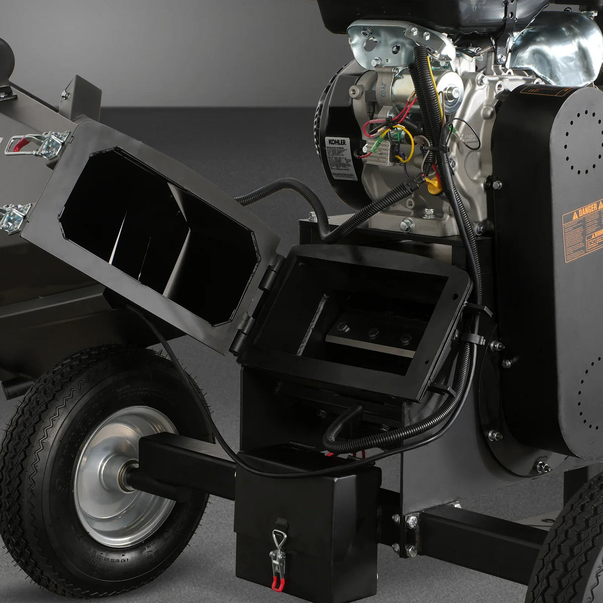 MechMaxx 5 inch E-start KOHLER 429cc Gasoline Engine Powered Wood Chipper, GS1500