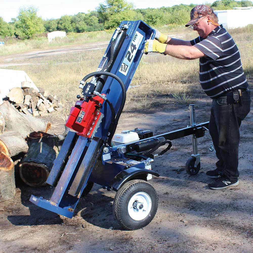 Iron & Oak 24-Ton Log Splitter with Honda GX160 – Model BHVH2418GX