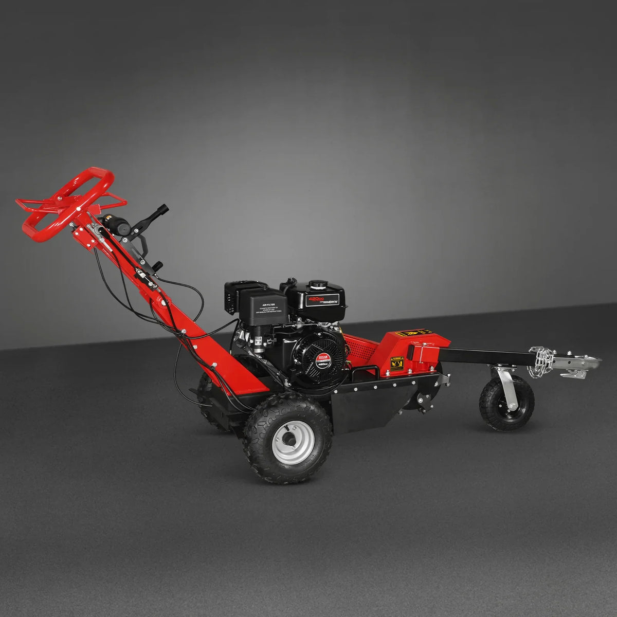MechMaxx 15 inch 15HP 420cc DUCAR E-Start Stump Grinder with Tow Bar, SG380