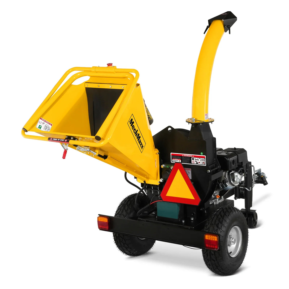 MechMaxx 5 inch E-start DUCAR 420cc 15hp Gasoline Engine Powered Disc Wood Chipper with Taillight , P4205