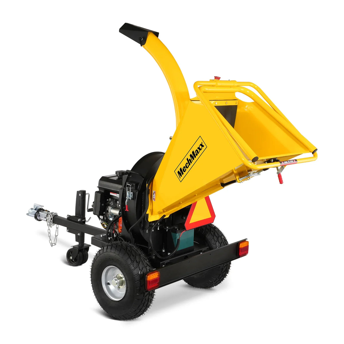 MechMaxx 5 inch E-start DUCAR 420cc 15hp Gasoline Engine Powered Disc Wood Chipper with Taillight , P4205