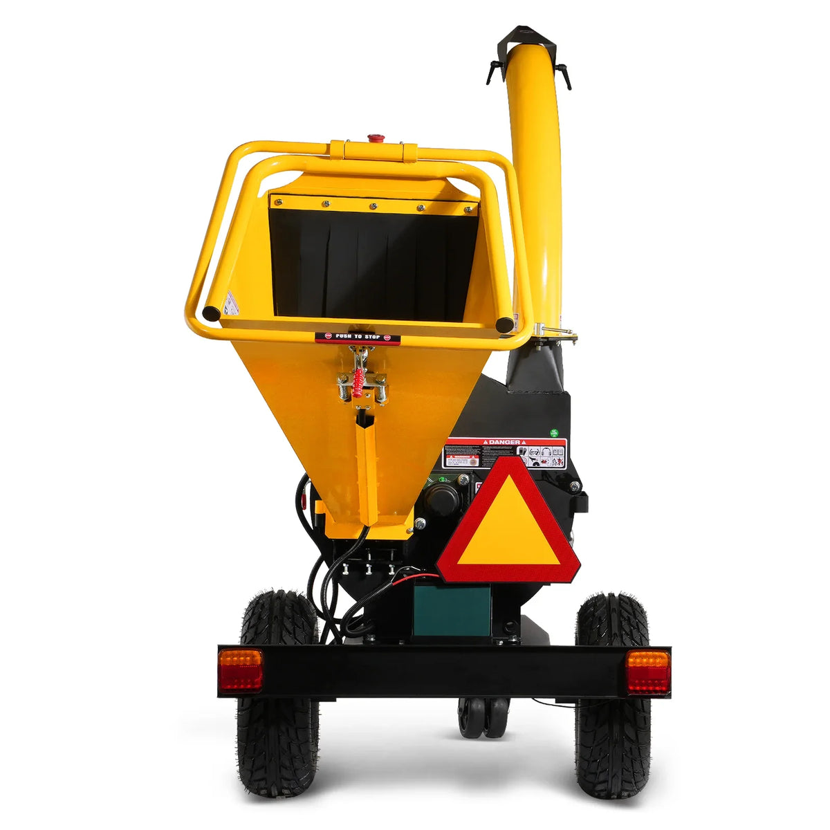 MechMaxx 5 inch E-start DUCAR 420cc 15hp Gasoline Engine Powered Disc Wood Chipper with Taillight , P4205
