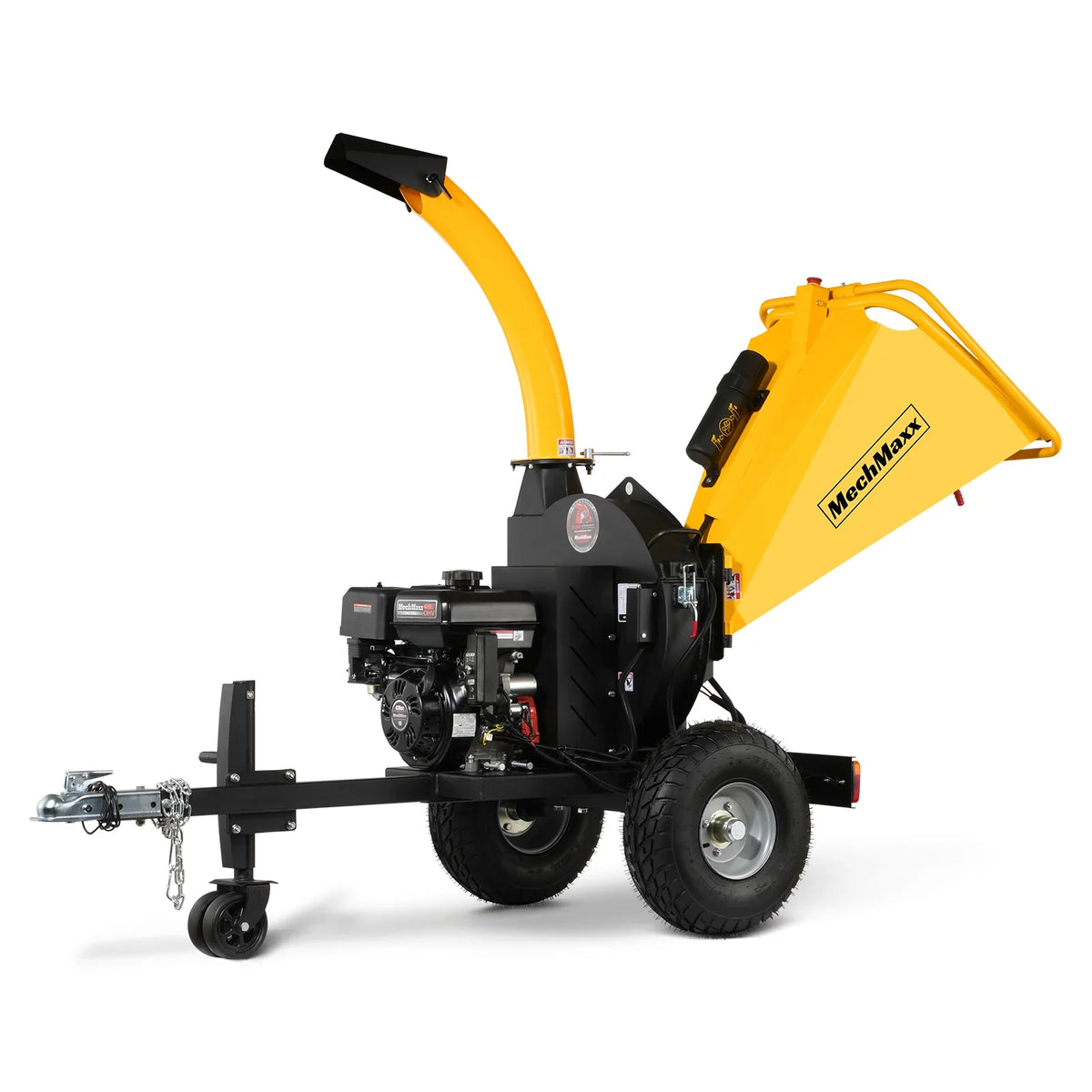 MechMaxx 5 inch E-start DUCAR 420cc 15hp Gasoline Engine Powered Disc Wood Chipper with Taillight , P4205