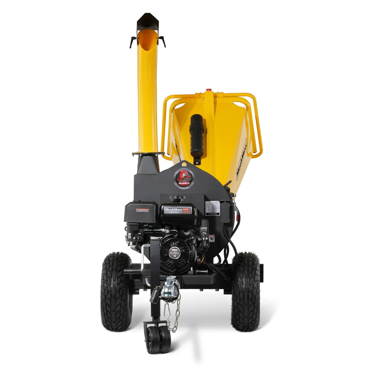MechMaxx 5 inch E-start DUCAR 420cc 15hp Gasoline Engine Powered Disc Wood Chipper with Taillight , P4205