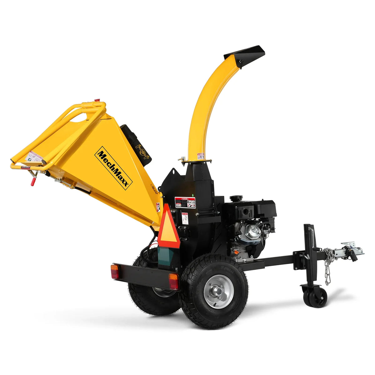 MechMaxx 5 inch E-start DUCAR 420cc 15hp Gasoline Engine Powered Disc Wood Chipper with Taillight , P4205