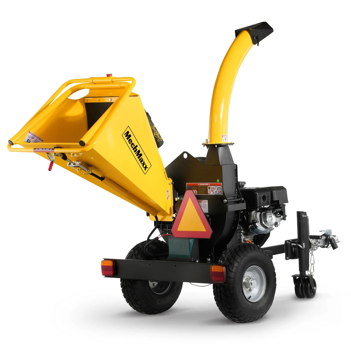 MechMaxx 5 inch E-start DUCAR 420cc 15hp Gasoline Engine Powered Disc Wood Chipper with Taillight , P4205