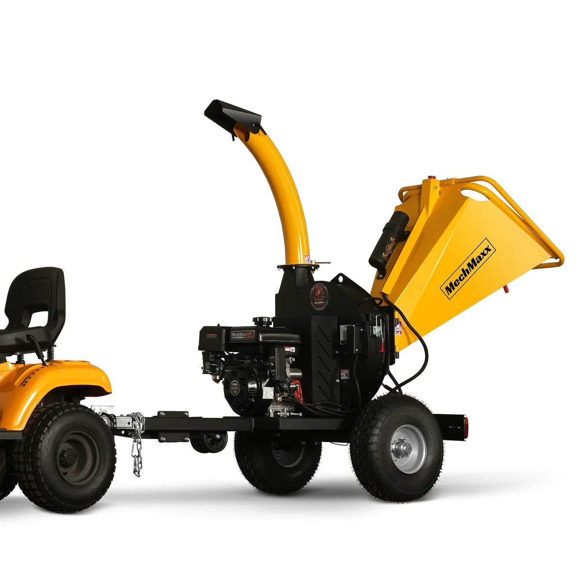 MechMaxx 5 inch E-start DUCAR 420cc 15hp Gasoline Engine Powered Disc Wood Chipper with Taillight , P4205