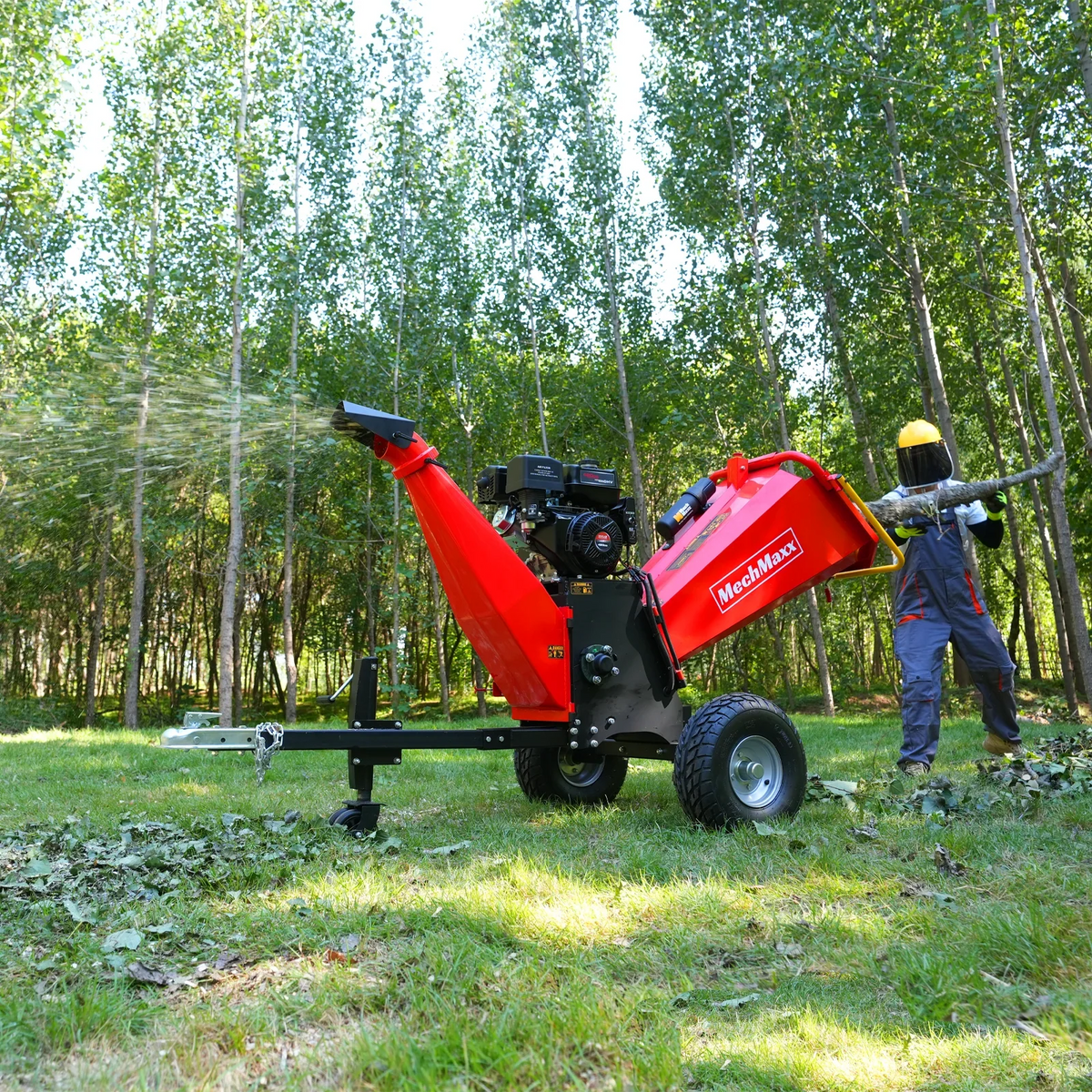 MechMaxx 6 inch E-start ZONSEN 420cc 13.4hp Gasoline Engine Powered Drum Wood Chipper , P4206
