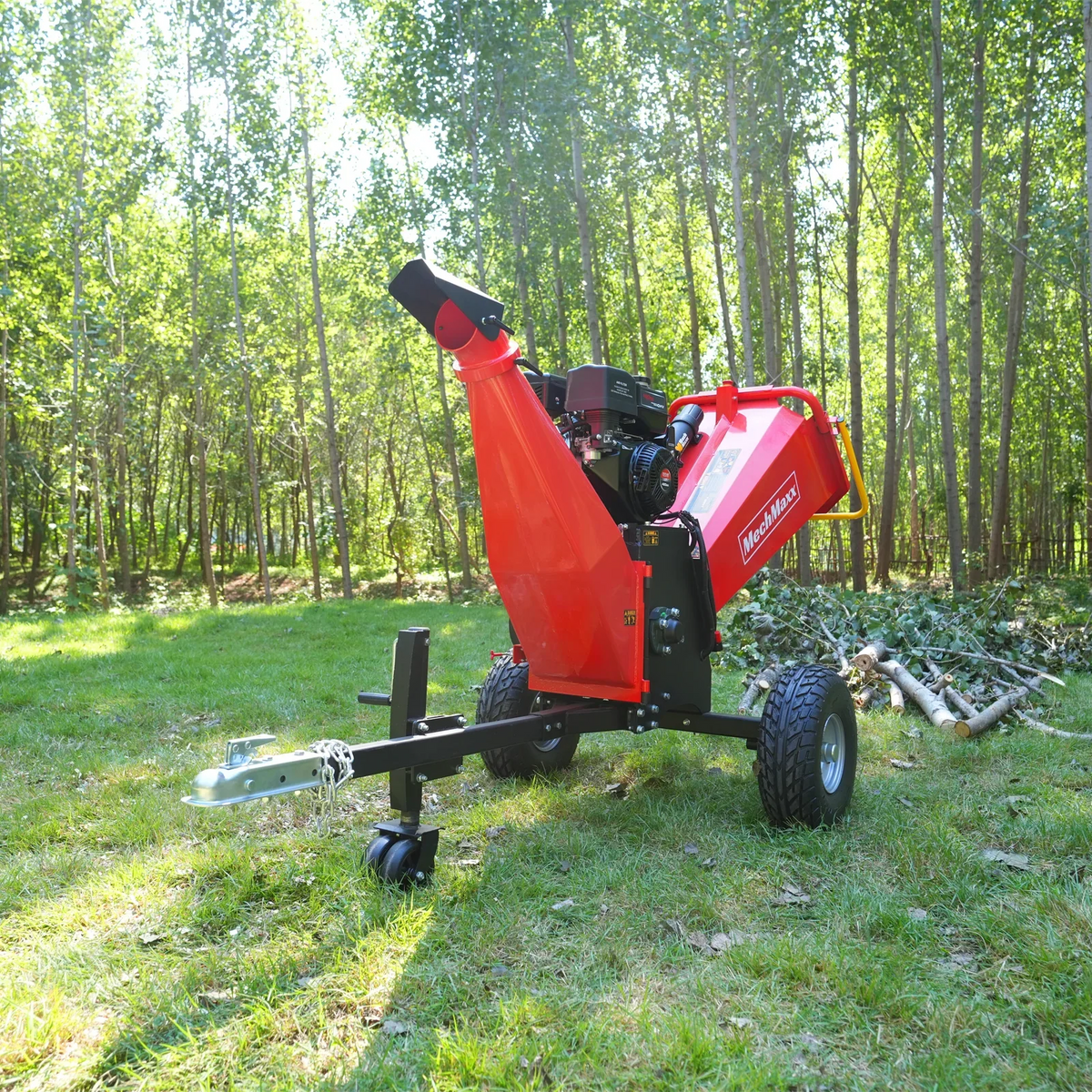 MechMaxx 6 inch E-start ZONSEN 420cc 13.4hp Gasoline Engine Powered Drum Wood Chipper , P4206