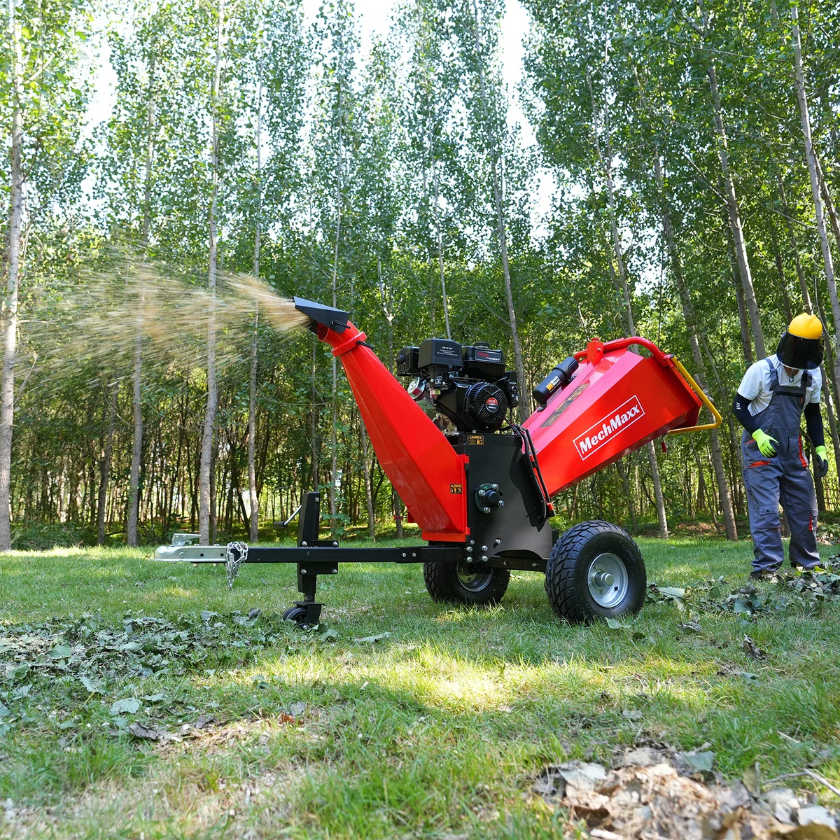 MechMaxx 6 inch E-start ZONSEN 420cc 13.4hp Gasoline Engine Powered Drum Wood Chipper , P4206