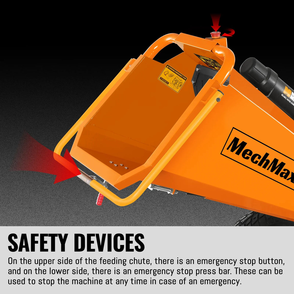 MechMaxx 6 inch E-start ZONSEN 420cc 13.4hp Gasoline Engine Powered Drum Wood Chipper , P4206