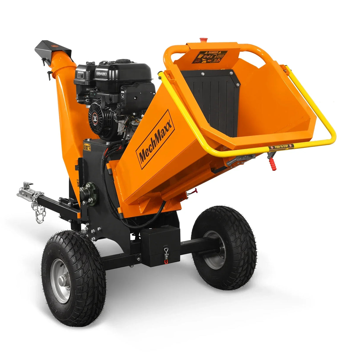 MechMaxx 6 inch E-start ZONSEN 420cc 13.4hp Gasoline Engine Powered Drum Wood Chipper , P4206