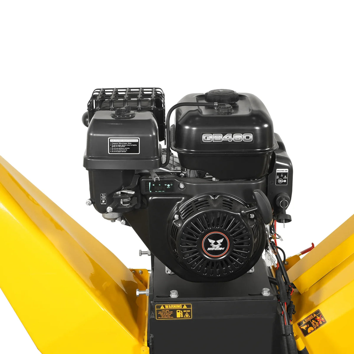 MechMaxx 6 inch E-start ZONSEN 459cc 15hp Gasoline Engine Powered Drum Wood Chipper, P4206