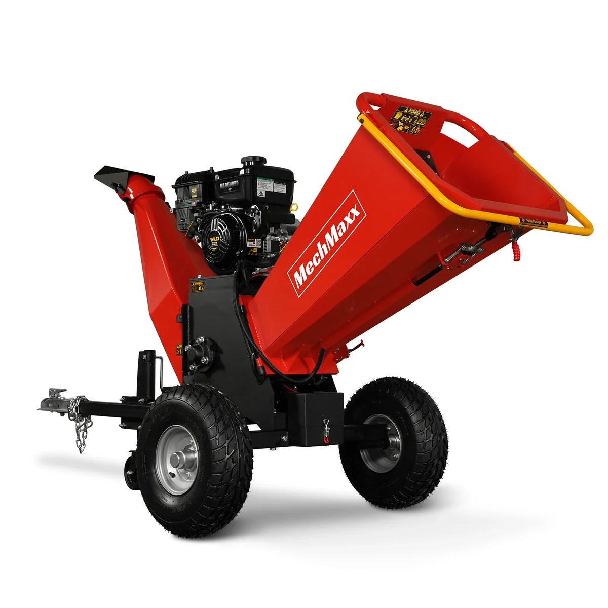 MechMaxx 6 inch E-start B&S VANGUARD 408cc 14hp Gasoline Engine Powered Drum Wood Chipper , P4206