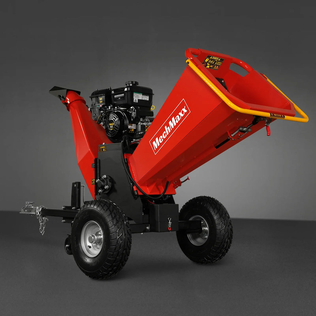 MechMaxx 6 inch E-start B&S VANGUARD 408cc 14hp Gasoline Engine Powered Drum Wood Chipper , P4206
