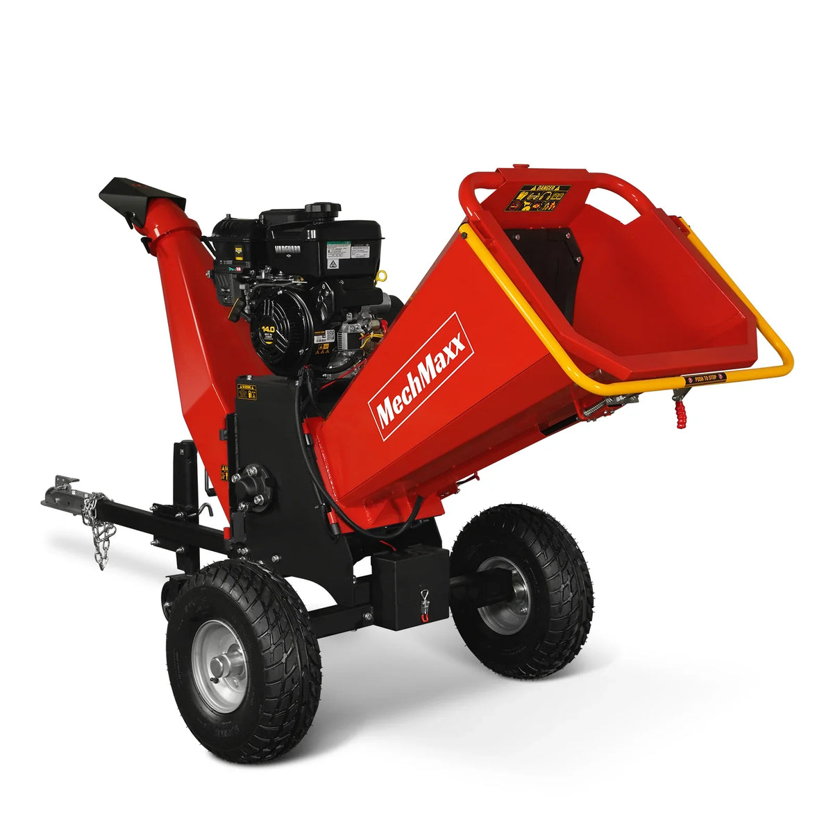 MechMaxx 6 inch E-start B&S VANGUARD 408cc 14hp Gasoline Engine Powered Drum Wood Chipper , P4206