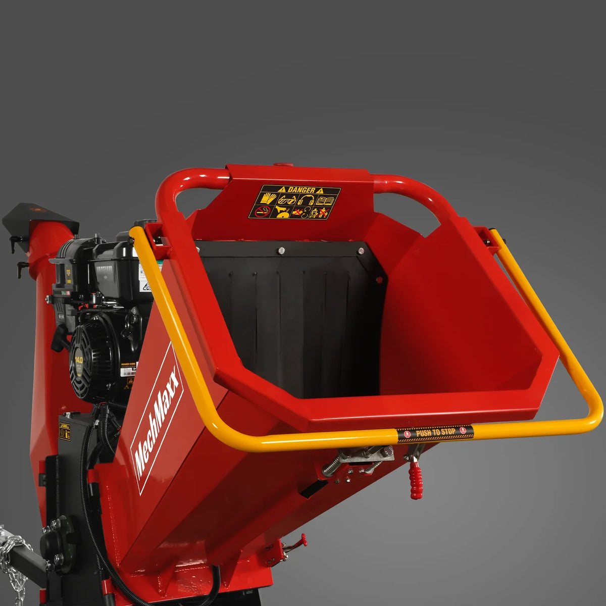 MechMaxx 6 inch E-start B&S VANGUARD 408cc 14hp Gasoline Engine Powered Drum Wood Chipper , P4206
