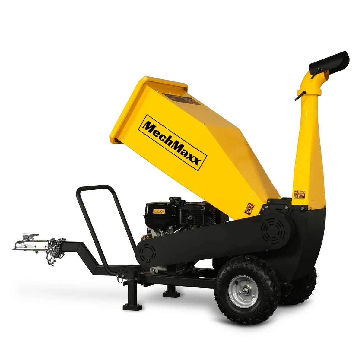 MechMaxx 5 inch E-start DUCAR 420cc 15hp Gasoline Engine Powered Drum Wood Chipper with Towbar , PGS1500
