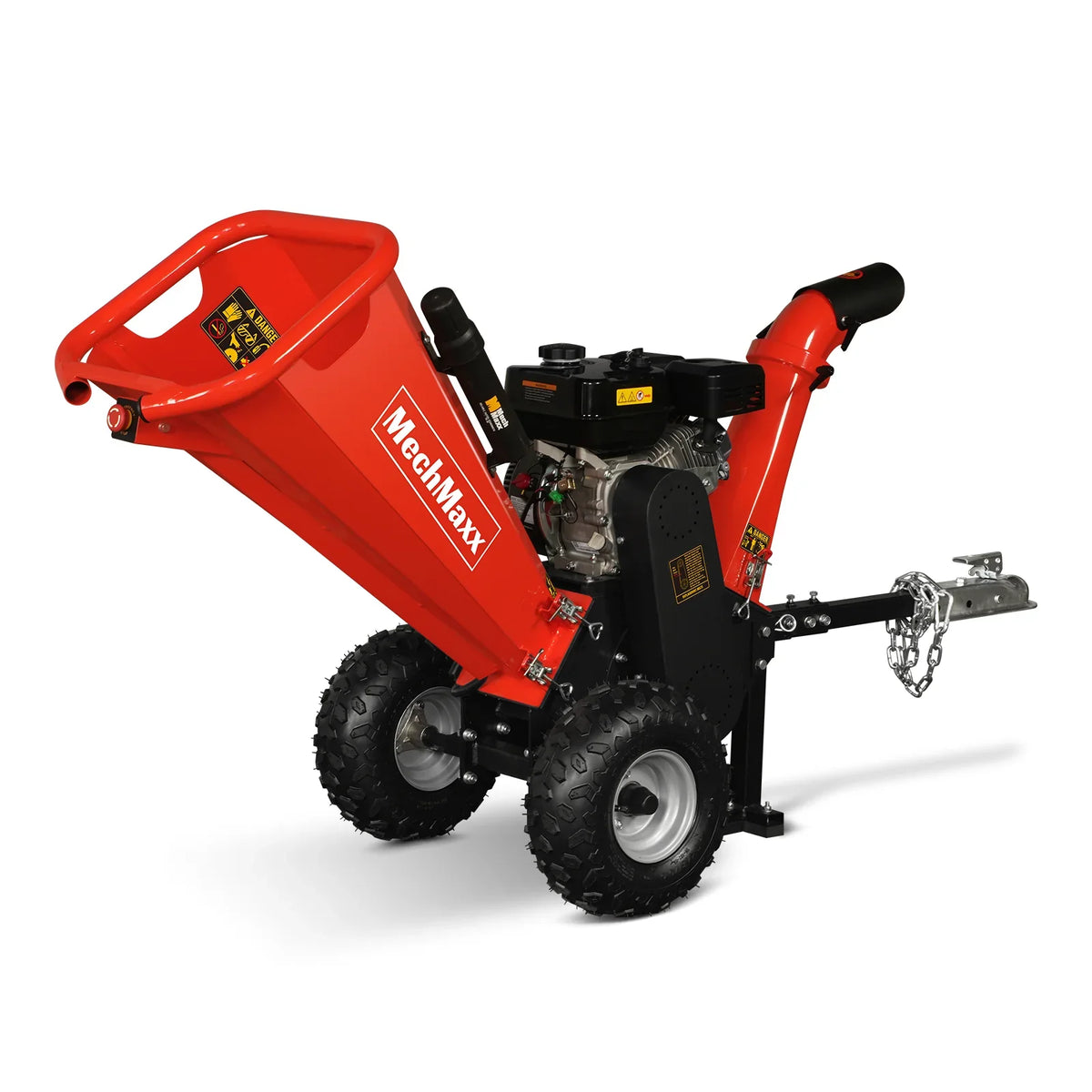 MechMaxx 4 inch DUCAR 212cc 7hp Gas Engine Powered Wood Chipper with Towbar,  GS650