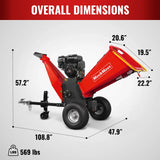 MechMaxx 6 inch E-start ZONSEN 420cc 13.4hp Gasoline Engine Powered Drum Wood Chipper ,  P4206