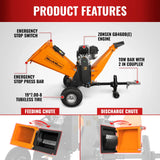 MechMaxx 6 inch E-start ZONSEN 420cc 13.4hp Gasoline Engine Powered Drum Wood Chipper ,  P4206
