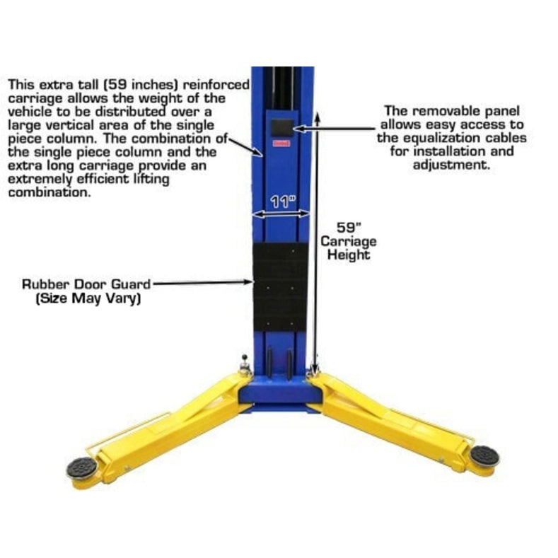 Atlas OHX10000X 10,000 lb Extra Tall 2-Post Lift