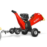 MechMaxx 6 inch ZONSEN E-Start 459cc 15hp Gas Powered 4 - Wheel Drum Wood Chipper with Taillight ,  B150