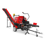 MechMaxx Honda GX390 Engine Firewood Log Splitter Processor with Conveyor,  20ton Splitting Force 24" x 15" Log Capacity,  18" Chainsaw,  HLS20