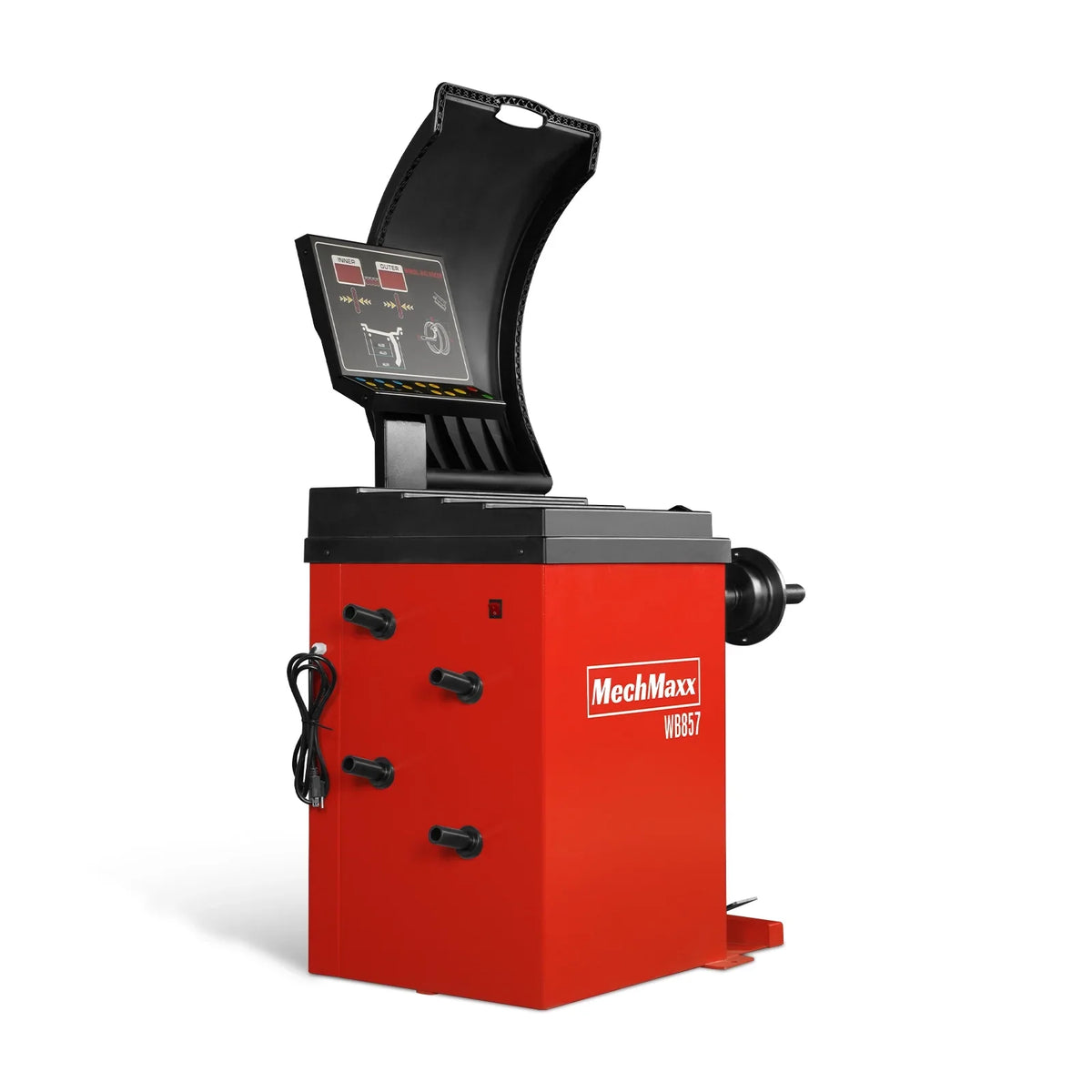 MechMaxx 10-24" Rim Wheel Balancer Car Tire Balancing Machine 40 mm Shaft with Foot Pedal Brake,  Laser Guided and LED Illuminator,  WB857