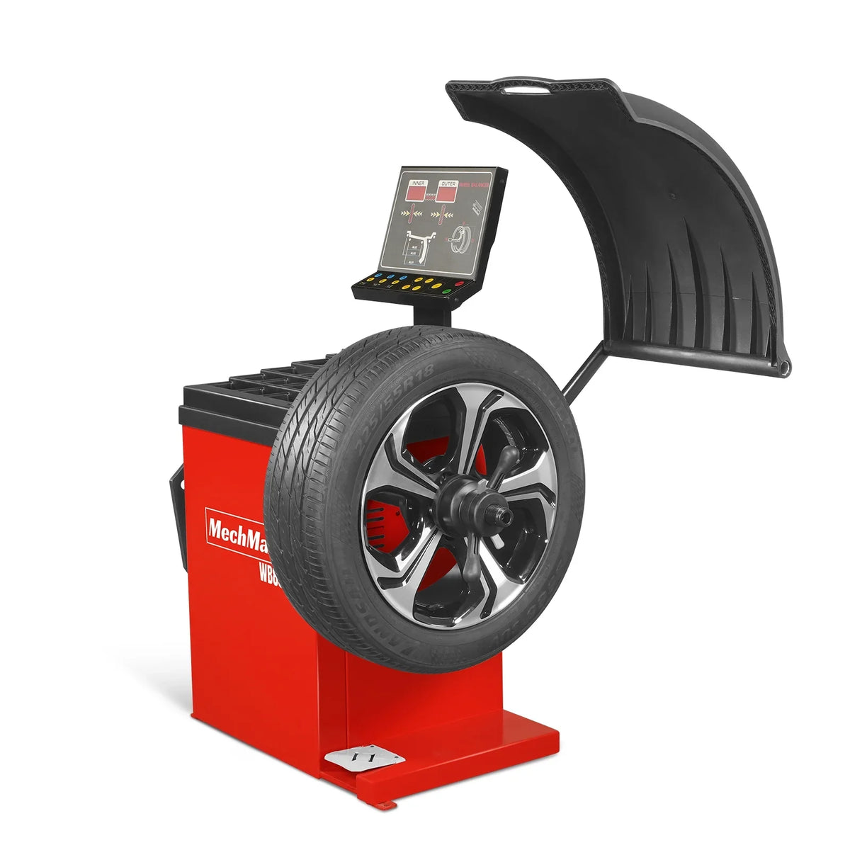 MechMaxx 10-24" Rim Wheel Balancer Car Tire Balancing Machine 40 mm Shaft with Foot Pedal Brake,  Laser Guided and LED Illuminator,  WB857