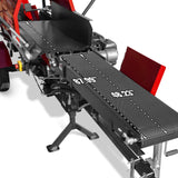 MechMaxx Honda GX390 Engine Firewood Log Splitter Processor with Conveyor,  20ton Splitting Force 24" x 15" Log Capacity,  18" Chainsaw,  HLS20