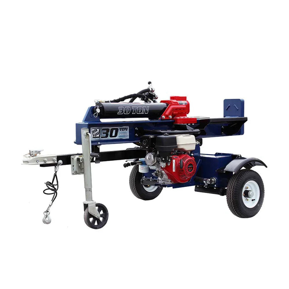 Iron & Oak 30-Ton Log Splitter with Honda GX270 Engine, Tow-Behind Heavy Duty BHVH3018GX