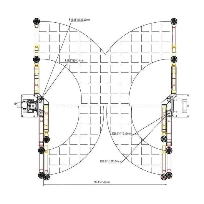 Katool 11,000 lb Asymmetric 2-Post Lift AS110D