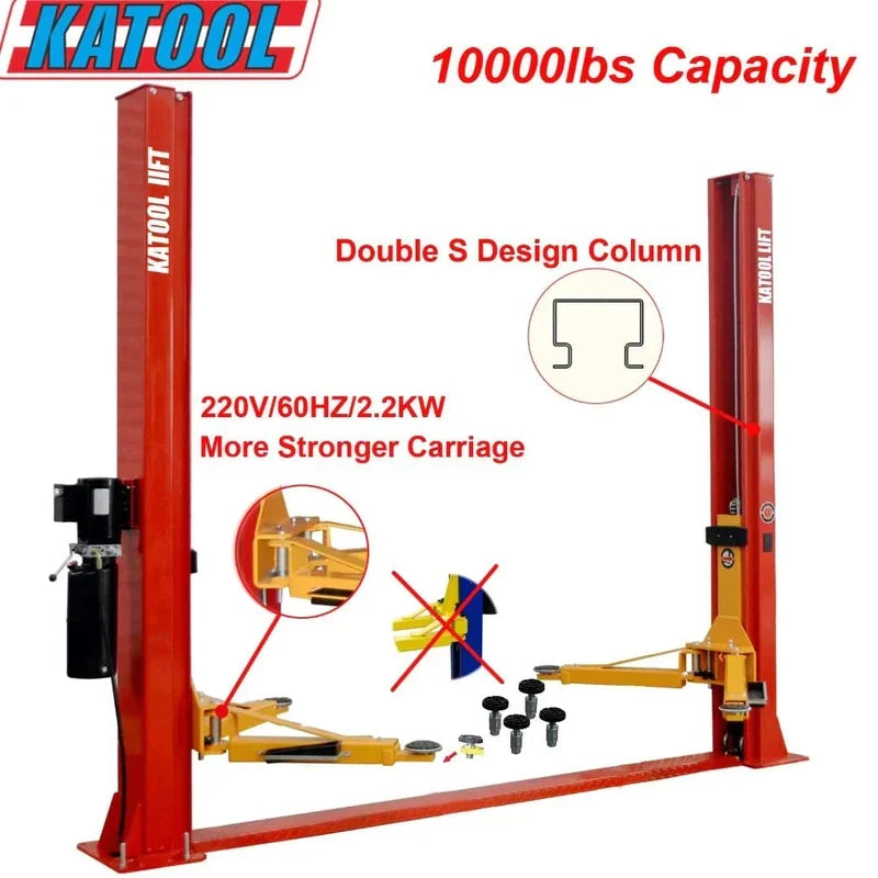 Katool 10,000 lb 2-Post Car Lift H100