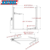 Katool 10,000 lb 2-Post Car Lift H100