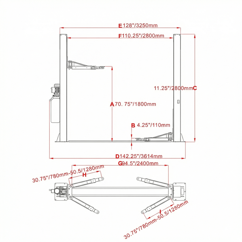Katool 10,000 lb 2-Post Car Lift H105