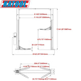 Katool 11,000 lb 2-Post Clearfloor Car Lift M110