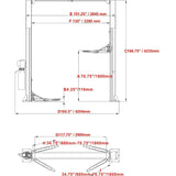 Katool 12,000 lb 2-Post Clearfloor Car Lift M120