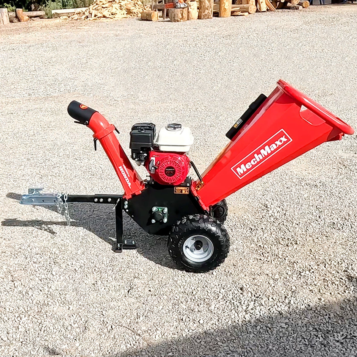 MechMaxx HONDA GX200 Gasoline Engine Powered 4 inch Wood Chipper,  GS650