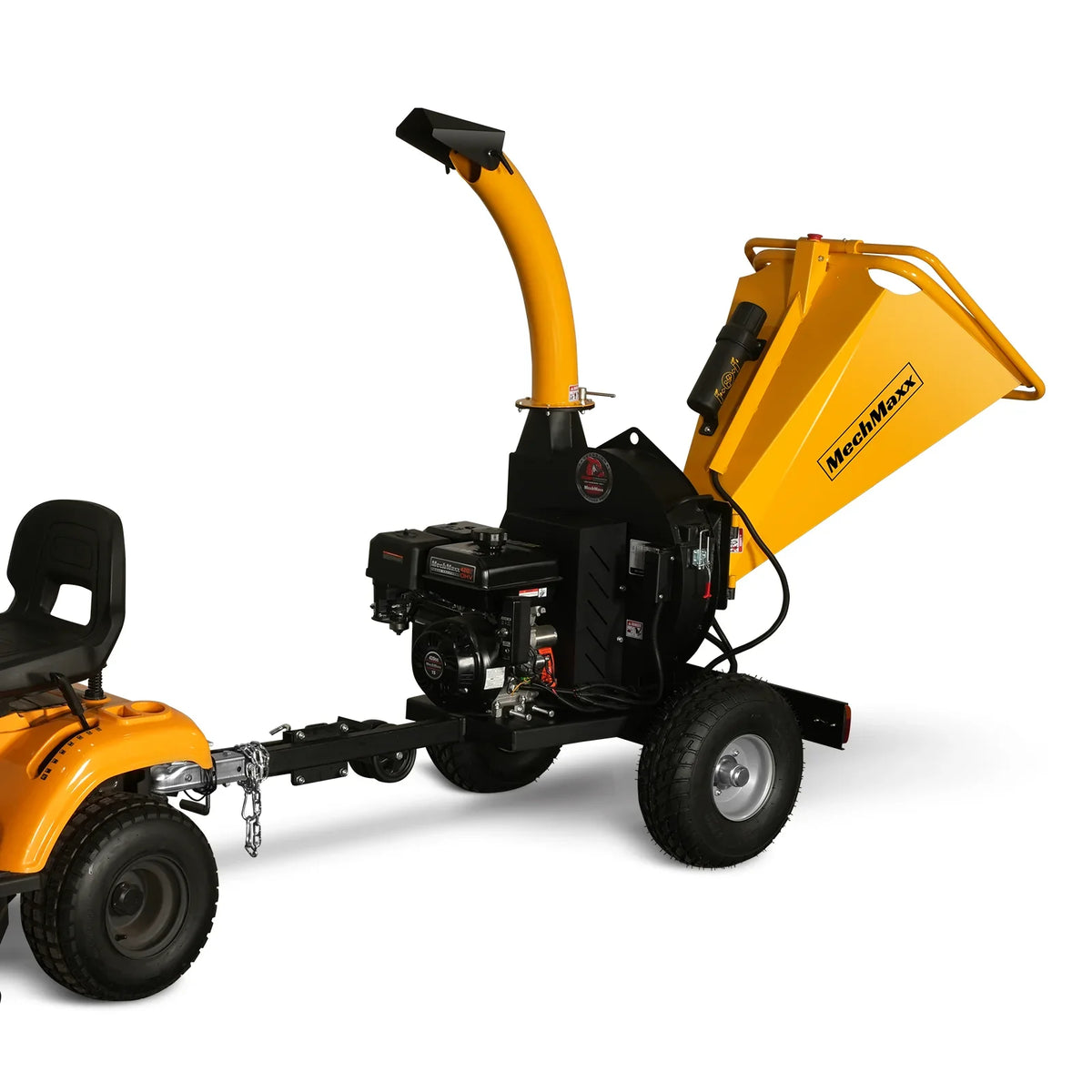 MechMaxx 5 inch E-start DUCAR 420cc 15hp Gasoline Engine Powered Disc Wood Chipper with Taillight ,  P4205