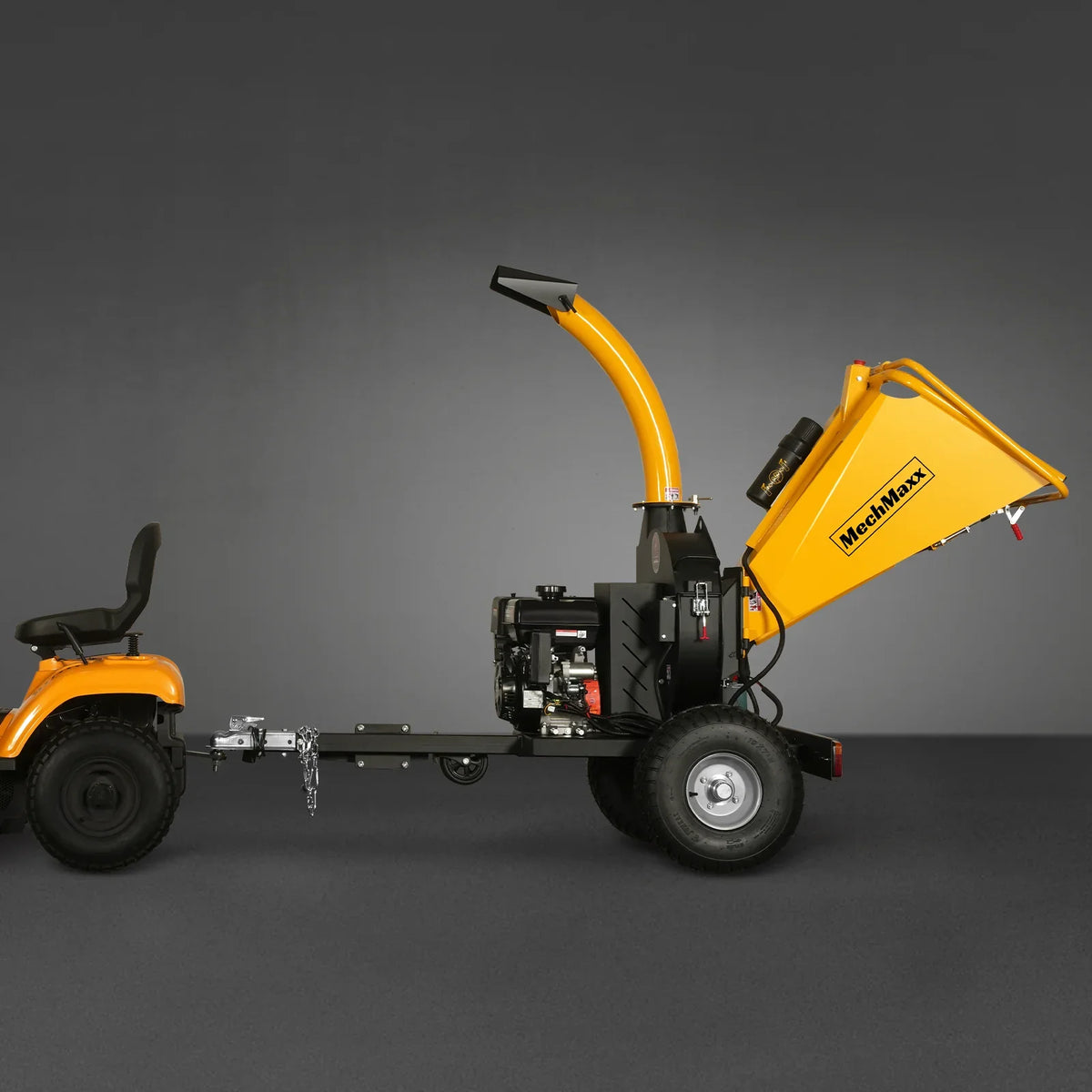 MechMaxx 5 inch E-start DUCAR 420cc 15hp Gasoline Engine Powered Disc Wood Chipper with Taillight ,  P4205