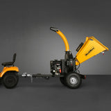 MechMaxx 5 inch E-start DUCAR 420cc 15hp Gasoline Engine Powered Disc Wood Chipper with Taillight ,  P4205