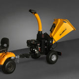 MechMaxx 5 inch E-start DUCAR 420cc 15hp Gasoline Engine Powered Disc Wood Chipper with Taillight ,  P4205