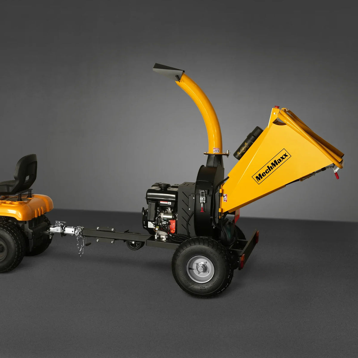 MechMaxx 5 inch E-start DUCAR 420cc 15hp Gasoline Engine Powered Disc Wood Chipper with Taillight ,  P4205