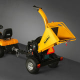 MechMaxx 5 inch E-start DUCAR 420cc 15hp Gasoline Engine Powered Disc Wood Chipper with Taillight ,  P4205